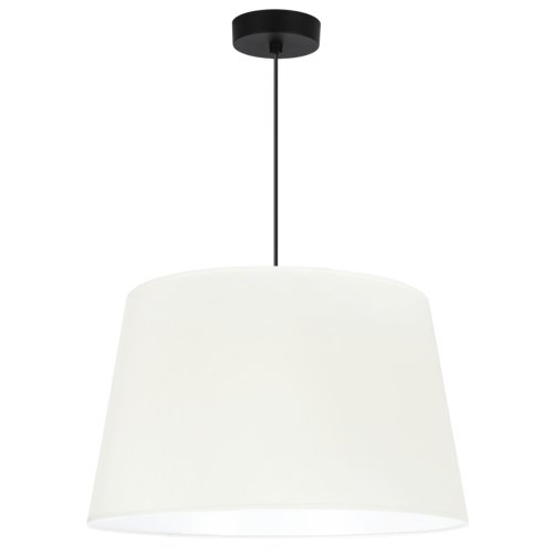 Lampa sufitowa wisząca GAJA, kremowy abażur z bawełny, naturalny, do sypialni i salonu, stożek