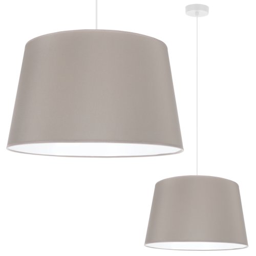 Lampa sufitowa wisząca GAJA, żyrandol z oliwkowym abażurem, do salonu, jadalni, pokoju, pojedynczy