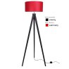 Lampa podłogowa z czerwonym abażurem Lampa podłogowa z czerwonym abażurem