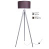 Lampa trójnóg podłogowa z okrągłym abażurem Lampa trójnóg podłogowa z okrągłym abażurem