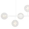 Lampa sufitowa wisząca SIENA, biały żyrandol ze szklanymi kloszami, bezbarwne kule, molekularny