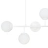 Lampa sufitowa wisząca SIENA, biała, żyrandol molekularny ze szklanymi kloszami, nowoczesny