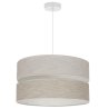 Lampa sufitowa wisząca LEN, żyrandol z abażurem duo, kolor jasnobeżowy, styl boho, 40cm