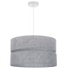 Lampa sufitowa wisząca żyrandol LEN, duży szary abażur o podwójnej konstrukcji, do salonu i kuchni