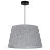 Lampa sufitowa wisząca żyrandol LEN, szary abażur stożek, duży, nad stół do kuchni i salonu, E27