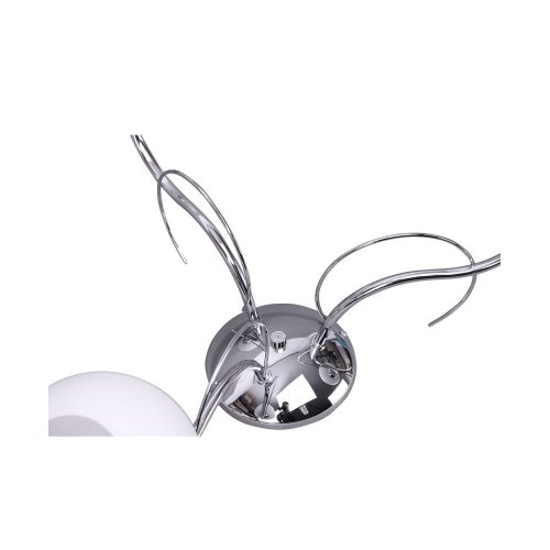 Lampa Chromowana Sufitowa Szklane Klosze