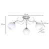 Stylowa lampa sufitowa 3-płomienna