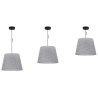 Lampa sufitowa wisząca LEN, żyrandol z szarym abażurem w kształcie stożka, do kuchni i salonu