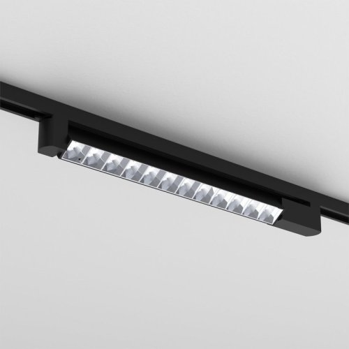 Oprawa świetlna track LED na szynoprzewód, czarna lampa szynowa CYBER 28W do salonu i biura