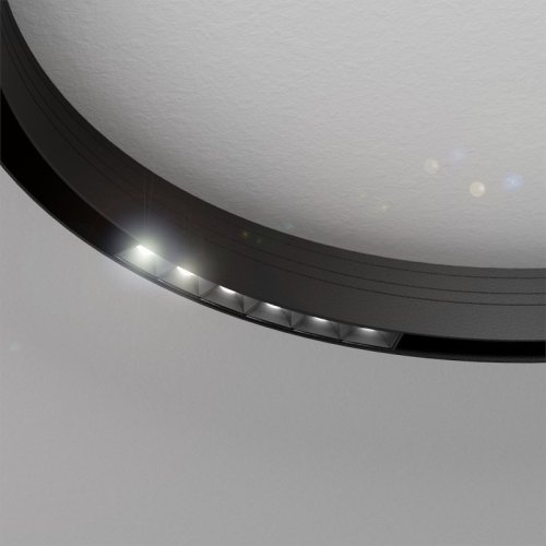 Lampa szynowa ROUND MAGNETIC, czarny reflektor do szyny magnetycznej, 6W, neutralny, do śr. 900mm