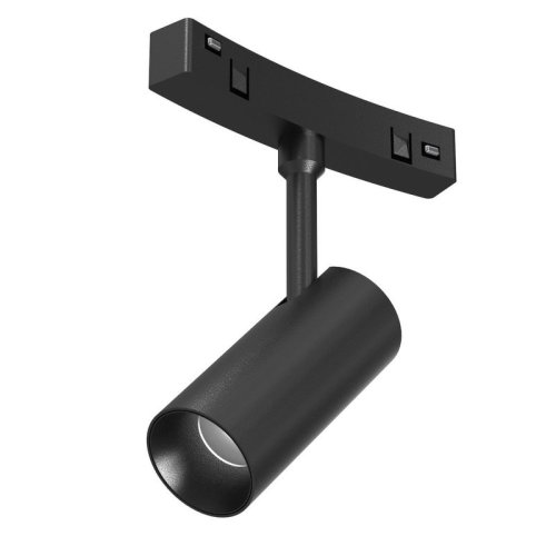 Lampa szynowa ROUND MAGNETIC, czarny reflektor do szyny magnetycznej, 7W, ciepły, do śr. 600mm