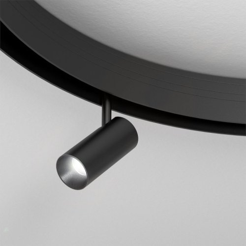 Lampa szynowa ROUND MAGNETIC, czarny reflektor do szyny magnetycznej, 7W, ciepły, do śr. 900mm