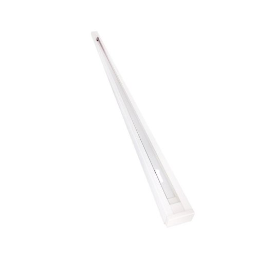 Prowadnica lampy TRACK LIGHT w kolorze białym, 1 fazowa, z zasilaniem i zaślepką