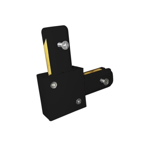 Łącznik kątowy narożny do lampy szynowej track, złączka typu L do szynoprzewodu, kolor czarny