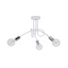 Nowoczesna biała lampa w stylu loft z oprawką chrom Nowoczesna biała lampa w stylu loft z oprawką chrom