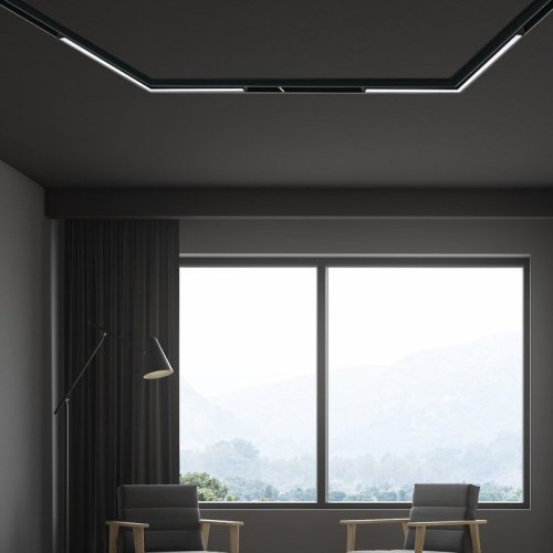 Biało-złota lampa szynowa wisząca LED w kolorze białym TRACK LIGHT, reflektor na szynoprzewód, 3W