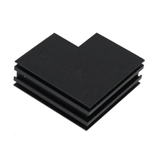 Czarny narożnik natynkowy dół L do szynoprzewodów MAGNETIC