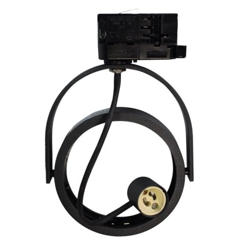 Czarna oprawa do szynoprzewodów LUGAR, nowoczesny reflektorek GU10, AR111, 3 fazowy