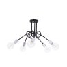 5-płomienna czarna lampa typu edison chrom 5-płomienna czarna lampa typu edison chrom