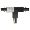 Łącznik T trójnik do lampy szynowej TRACK LIGHT, czarny, 3 fazowy, dolny lewy