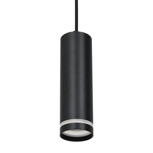 Lampa szynowa wisząca, oprawa do szynoprzewodu, tuba PIPE RING czarna, 1xGU10