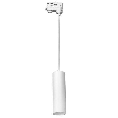 Lampa szynowa wisząca tuba PIPE track, oprawa do szynoprzewodu, 3 fazowa, biała, GU10