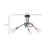 Czarna lampa sufitowa w stylu loft Czarna lampa sufitowa w stylu loft