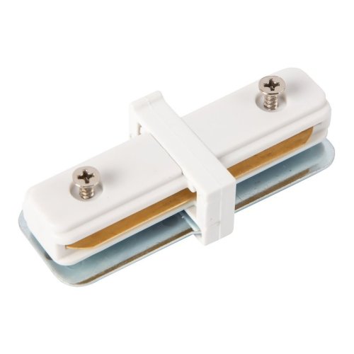 Łącznik prosty liniowy do szynoprzewodu, biały, 1 fazowy, złączka