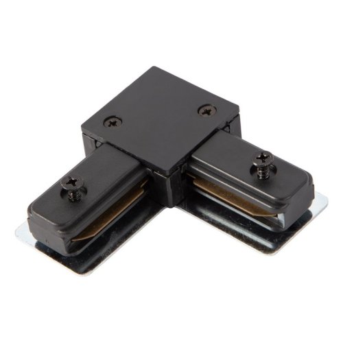 Łącznik kątowy narożny typu L, złączka do szyn, czarna, 1 fazowa