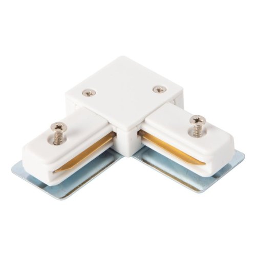 Łącznik kątowy narożny typu L do lamp szynowych, biały, 1 obwodowy