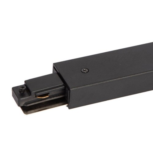 Łącznik prosty liniowy zasilający, złączka do szynoprzewodu, czarna, 1 fazowa