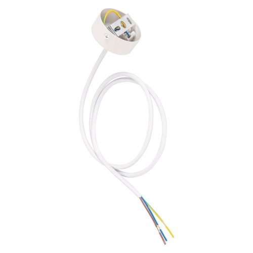 Zawiesie zasilające, prowadnica do lampy szynowej wiszącej, biała, 1 fazowa