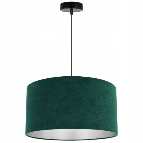 OUTLET -50% Lampa sufitowa, srebrne wypełnienie, MEDIOLAN, szmaragdowa, regulowana, E27, czarna konstrukcja