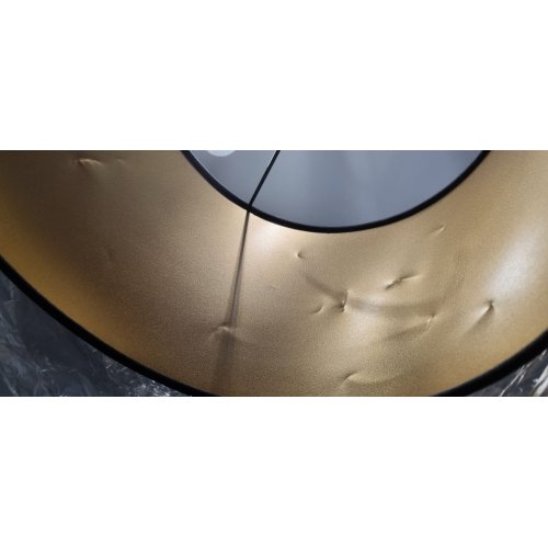OUTLET -40% Regulowana lampa wisząca, kaskadowy abażur z weluru 50 cm, kolor ciemnoszary, złote wykończenie, E27
