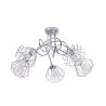 Niespotykana chromowana lampa z drucianymi kloszami Niespotykana chromowana lampa z drucianymi kloszami