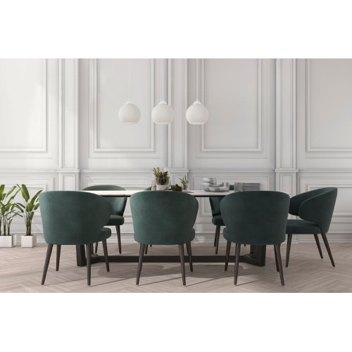 Lampa sufitowa żyrandol RIFFLE, potrójna, biała konstrukcja, szklane kule o ryflowanej powierzchni, 14cm