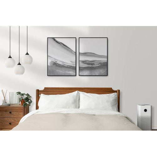 Lampa sufitowa wisząca RIFFLE, potrójna, czarna konstrukcja, białe szklane kule glamour, gwint E27