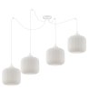 Lampa wisząca typu pająk RIFFLE, sufitowa, cztery szklane klosze w kształcie walca, styl loft