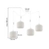 Lampa wisząca typu pająk RIFFLE, sufitowa, cztery szklane klosze w kształcie walca, styl loft