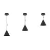 Lampa sufitowa wisząca SOHO, pojedyncza, styl nowoczesny, czarne klosze w kształcie stożków
