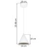 Lampa sufitowa wisząca SOHO, pojedyncza, biały metalowy stożek o średnicy 14cm, styl loftowy