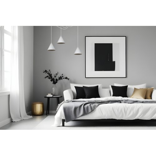 Lampa sufitowa wisząca pająk loft SOHO, potrójna, biała konstrukcja ze stożkowymi kloszami