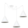 Lampa wisząca żyrandol pająk SOHO, potrójna, styl nowoczesny, białe stożki, do kuchni i salonu