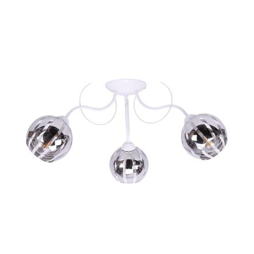 Lampa Sufitowa Żyrandol Chrom Szklane Klosze