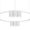Lampa wisząca sufitowa biała GENESIS, duży pierścień w stylu nowoczesnym, do salonu, jadalni, kuchni