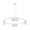 Lampa wisząca sufitowa biała GENESIS, duży pierścień w stylu nowoczesnym, do salonu, jadalni, kuchni