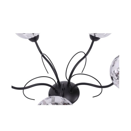 Nowoczesna Lampa Sufitowa Metal Chrom Żyrandol