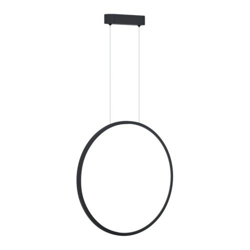 Lampa wisząca LED sufitowa SATURNO, czarny ring, żyrandol do kuchni i łazienki, styl nowoczesny, IP44