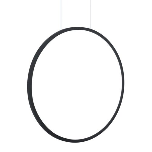 Lampa wisząca LED sufitowa SATURNO, czarny ring, żyrandol do kuchni i łazienki, styl nowoczesny, IP44