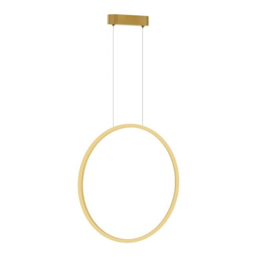 Lampa wisząca LED sufitowa SATURNO, żyrandol łazienkowy, kuchenny, złoty pierścień glamour, IP44